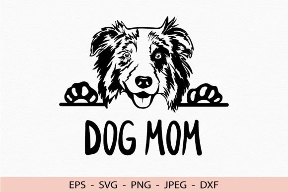 Australian Shepherd Mom Svg Dog Dxf Png Graphics and Crafts
