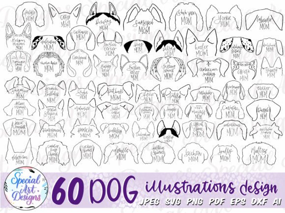 Dog Mom Svg Bundle Dogs Clipart Graphics for Crafts