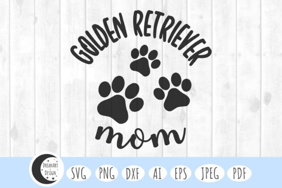 Golden Retriever Mom Svg, Dog Mom Svg Graphics for Crafts