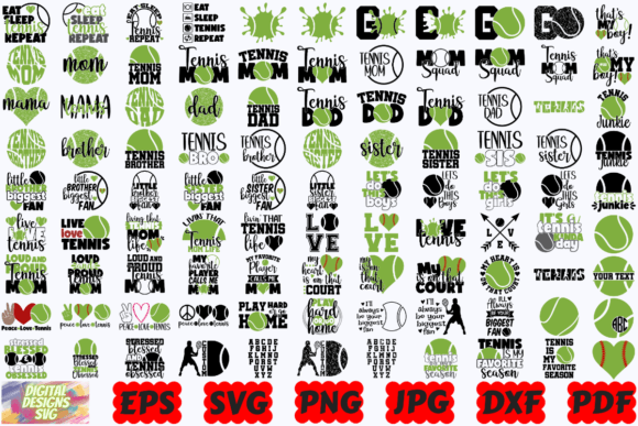 Tennis SVG Tennis Mom SVG Sport SVG Graphics and Crafts